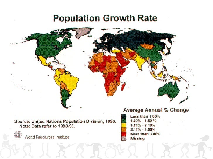 world map by population size