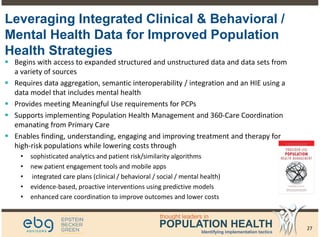 Integrating Behavioral Health into Primary Care – Thought Leaders in Population Health 