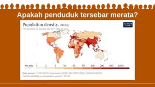 Apakah penduduk tersebar merata?
 