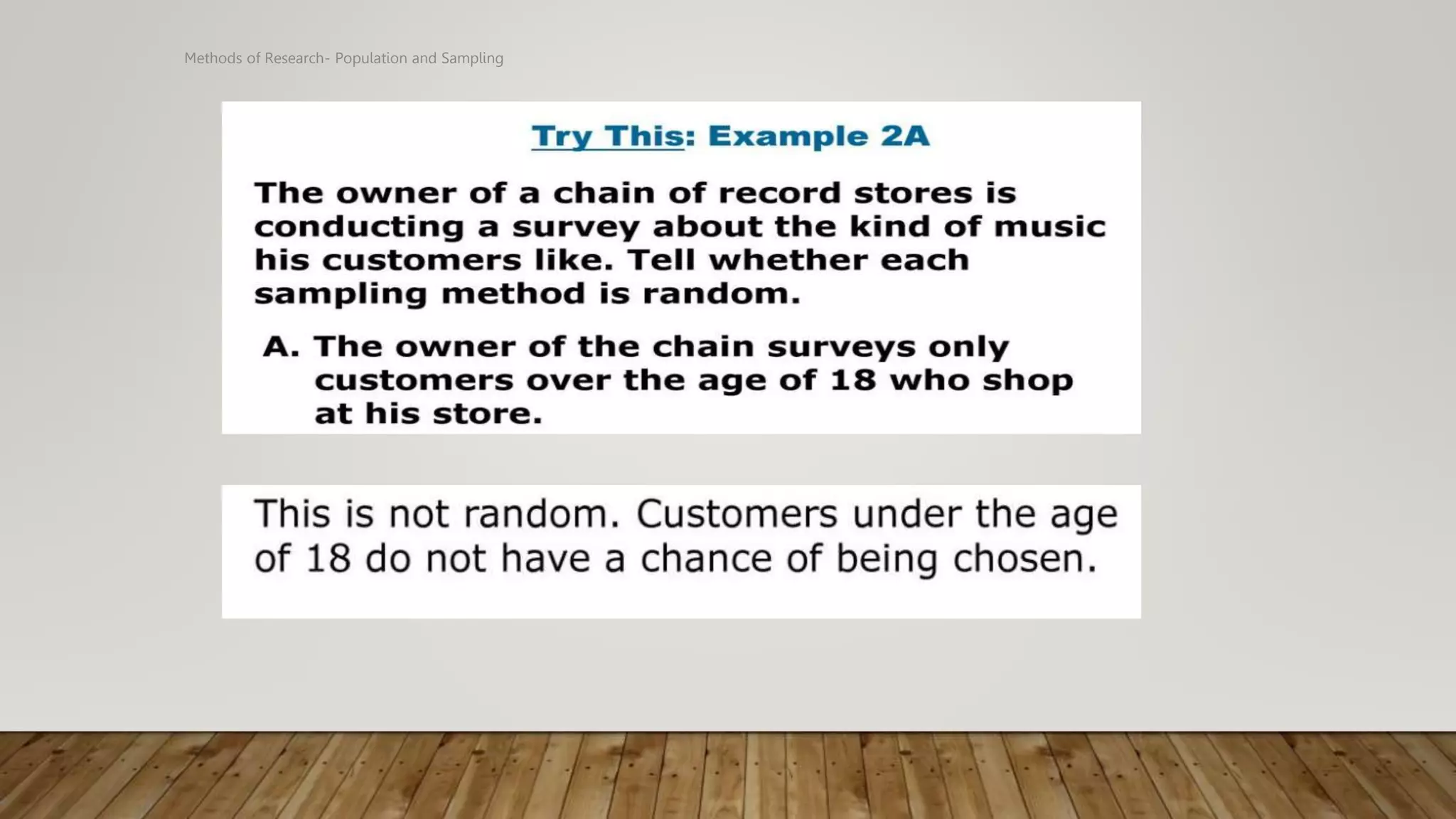 Methods of Research- Population and Sampling
 
