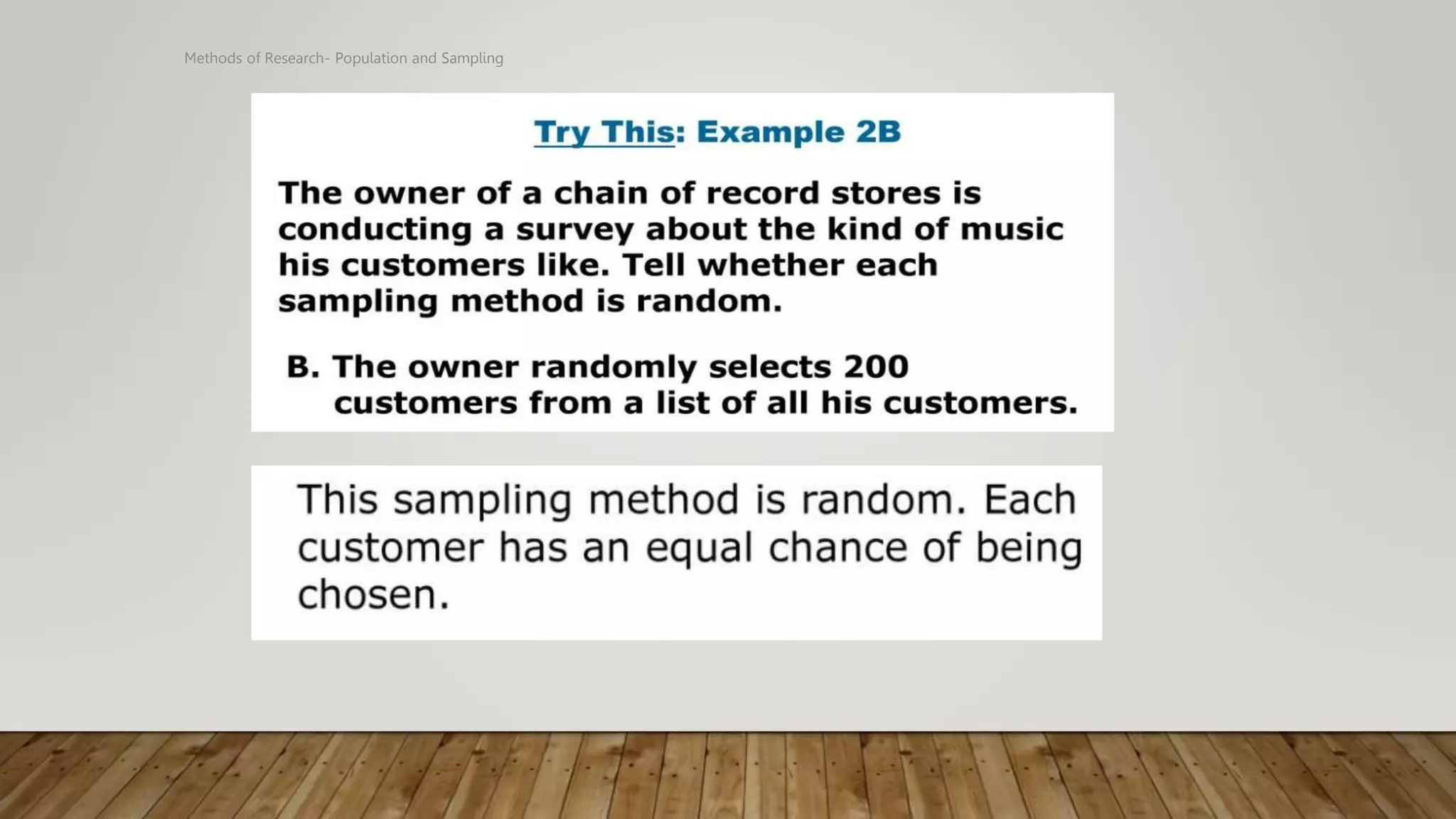 Methods of Research- Population and Sampling
 