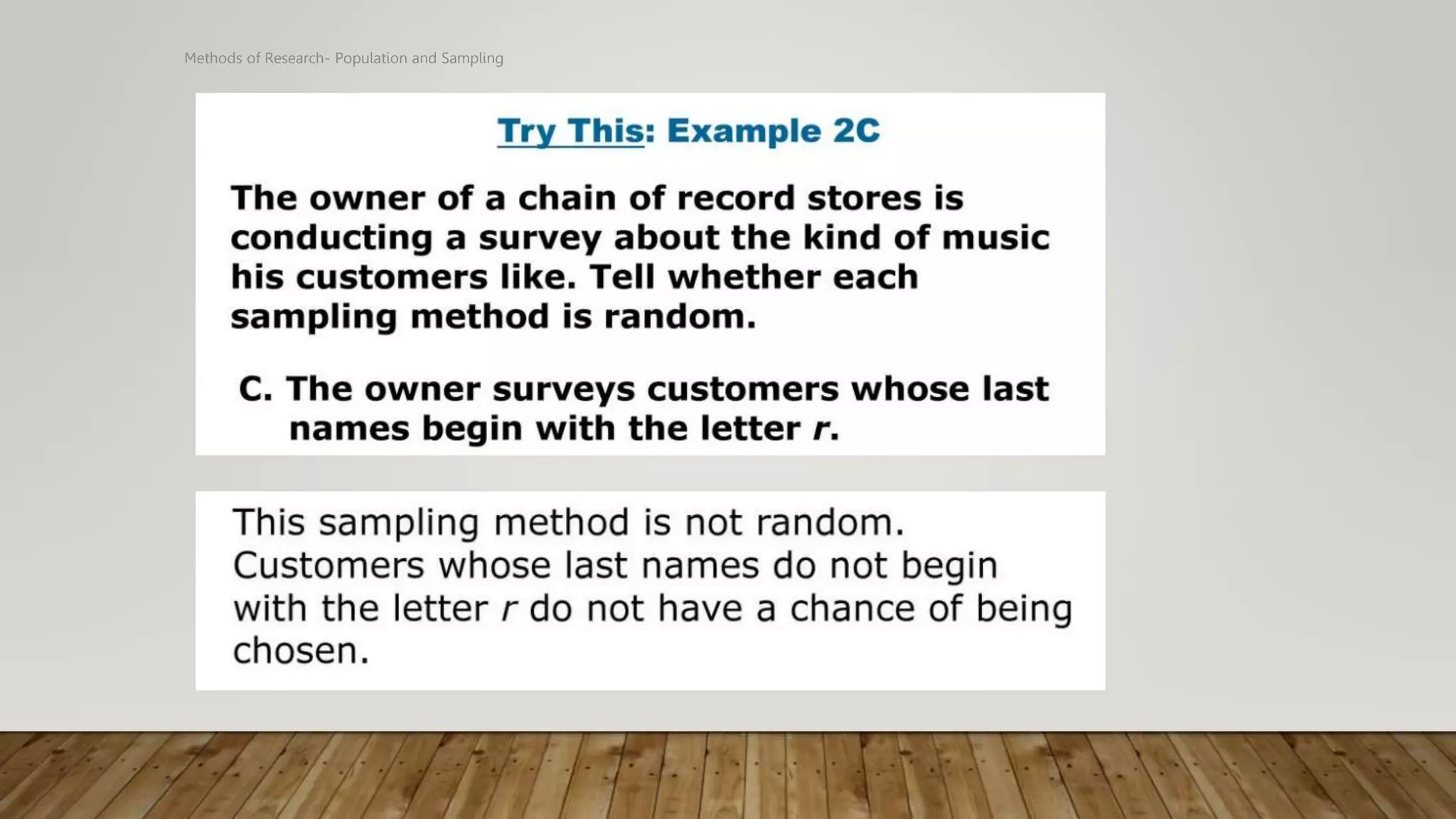 Methods of Research- Population and Sampling
 