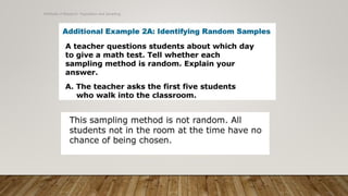 Methods of Research- Population and Sampling
 