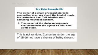 Methods of Research- Population and Sampling
 