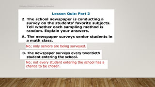 Methods of Research- Population and Sampling
 