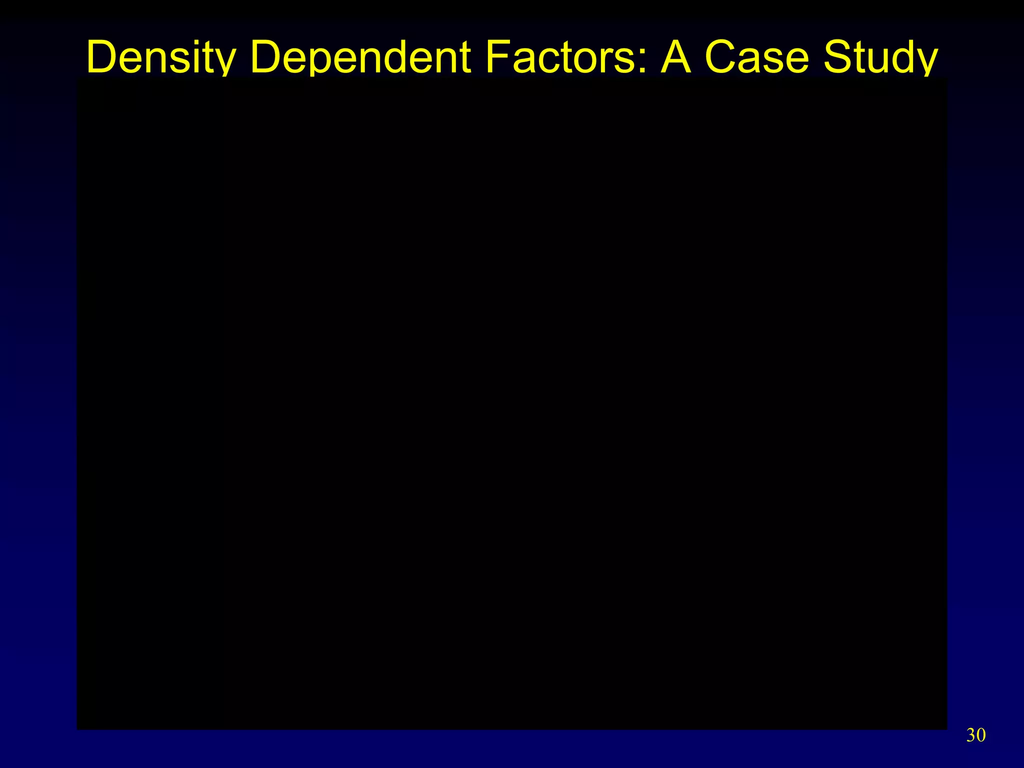 Density Dependent Factors: A Case Study




                                          30
 