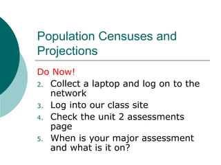 Population Censuses and Projections ,[object Object],[object Object],[object Object],[object Object],[object Object]