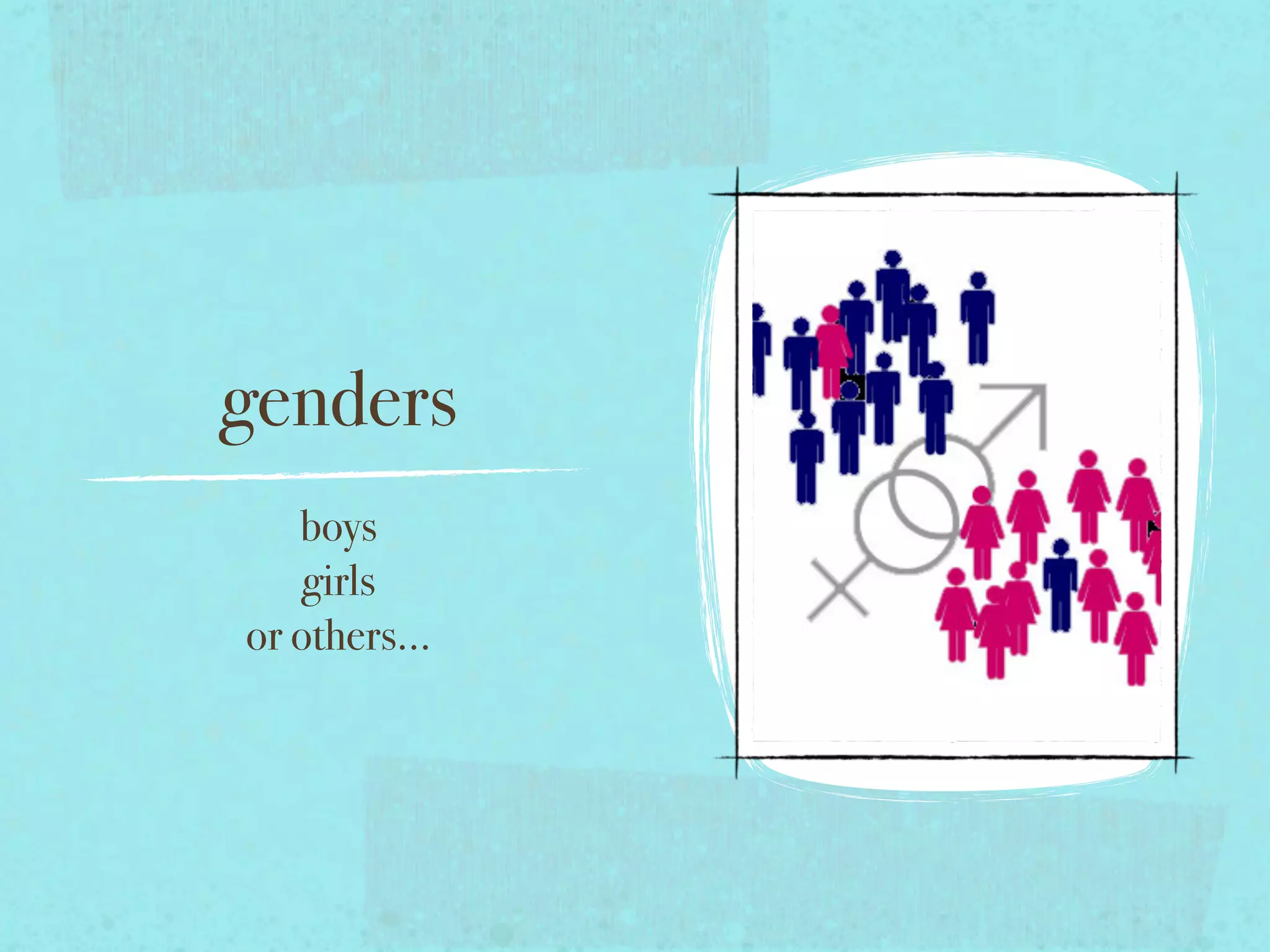 genders
boys
girls
or others...