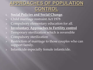 Population control and related population control programme | PPTX