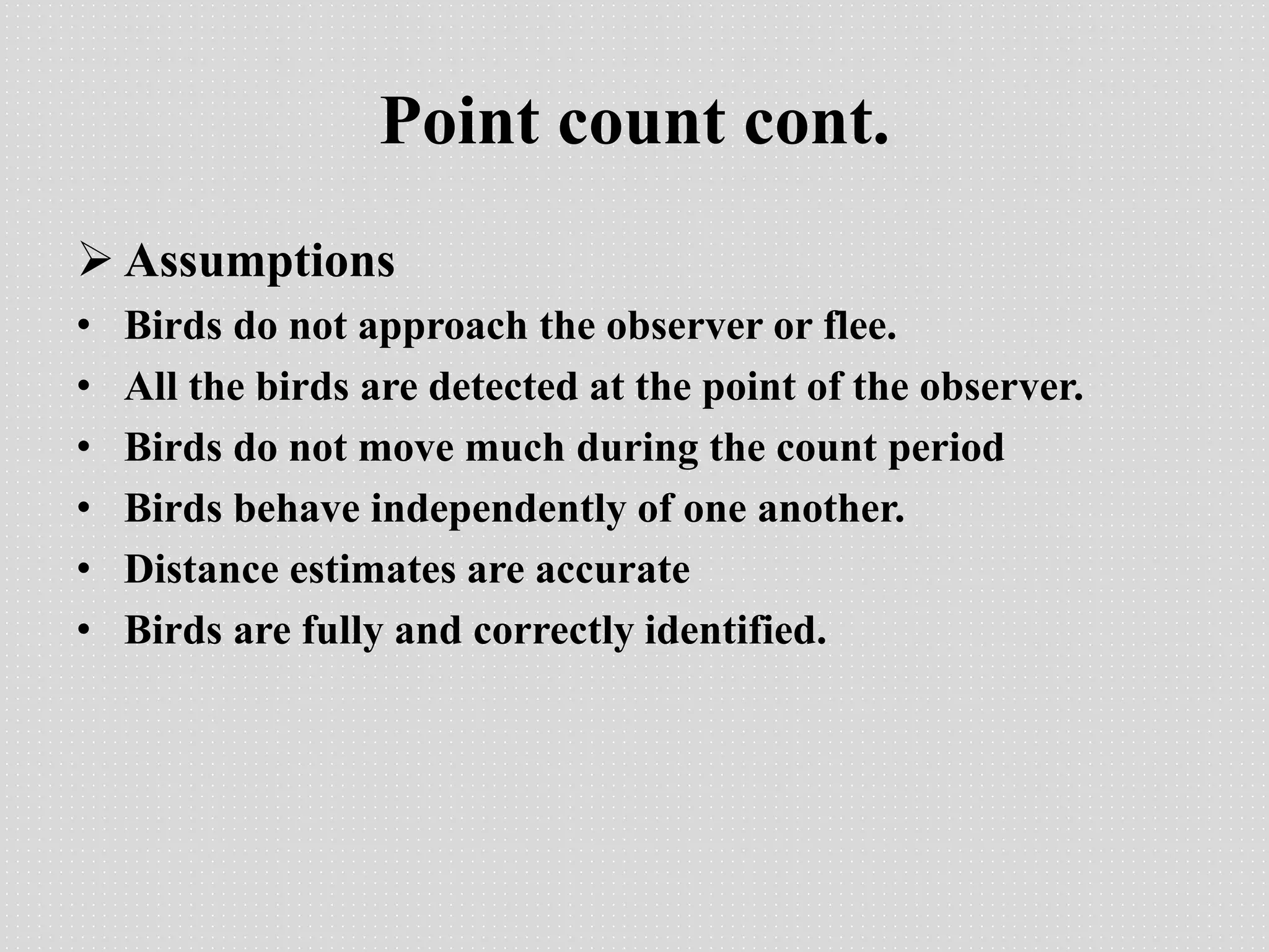 Population counting method line transect, point count, mark and ...
