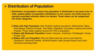 Population distribution, density, growth and composition | PPTX