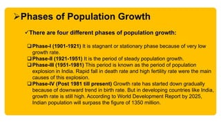 Population distribution, density, growth and composition | PPTX