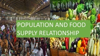 POPULATION AND FOOD
SUPPLY RELATIONSHIP
 