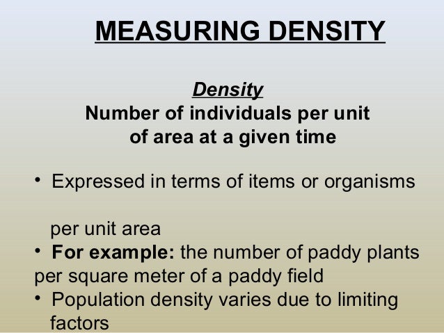 How is density measured?