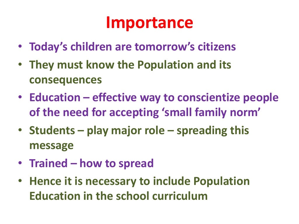 Population education