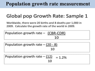 Population growth rate measurement
 