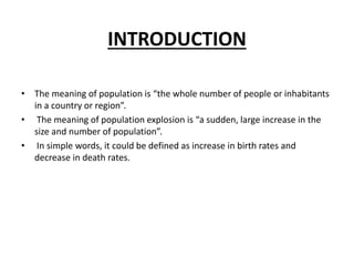 Population Explosion And Family Planning