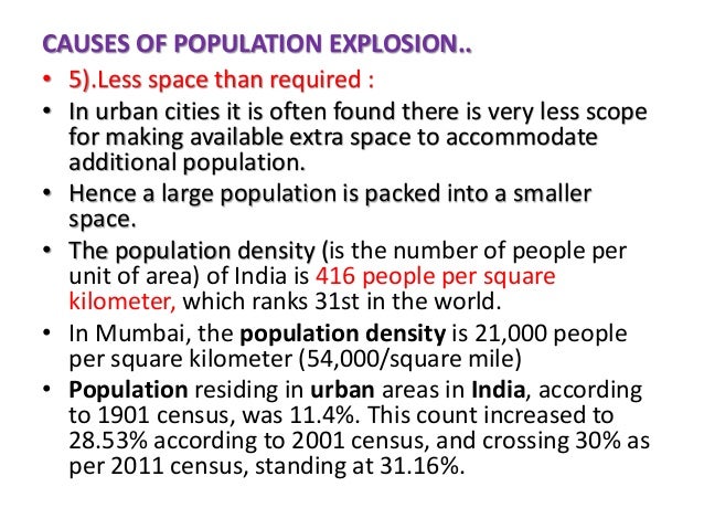 Incorrect Reason For Population Explosion In India Population explosion causes and its consequences