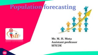 Population forecasting
Mr. M. H. Mota
Assistant professor
SITCOE
 