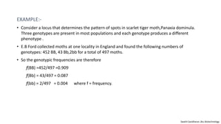 Phenotypically Variable Within Population Example POPULATION GENETICS | PPTX