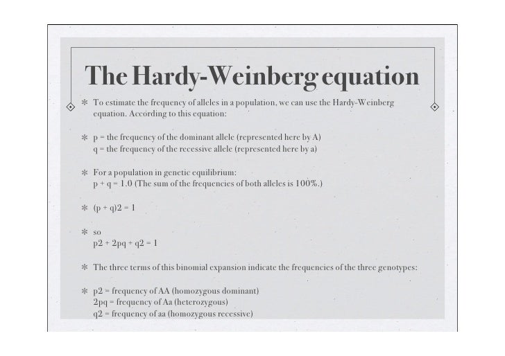 Population Genetics AQA