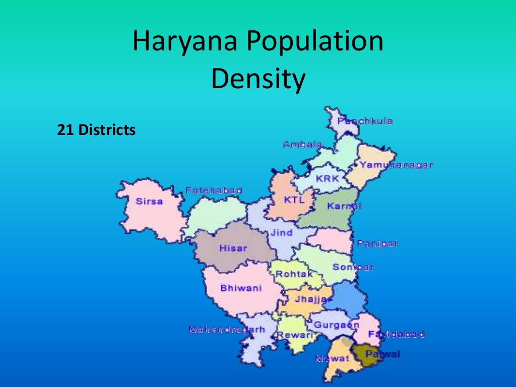 Population data on haryana (district wise)