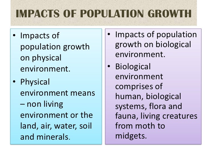 Effects of Population Growth on our Environment