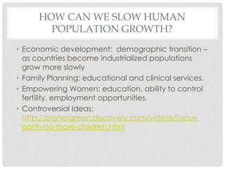 Population growth and urbanization | PPTX
