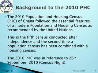 Population & housing census, ghana | PDF