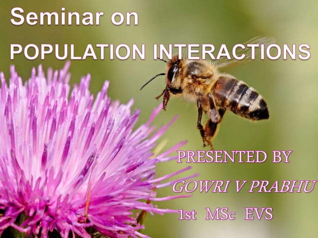 Population interaction ppt | PPTX | Gardening | Home & Garden