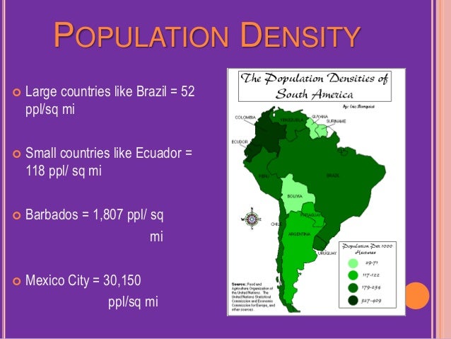 Population Density Of Latin America 102