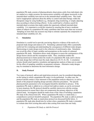 Population_Pharmacokinetics and its effects | PDF