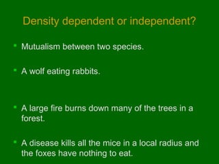 Dependent Rabbit Population principles lecture 5 | PPT