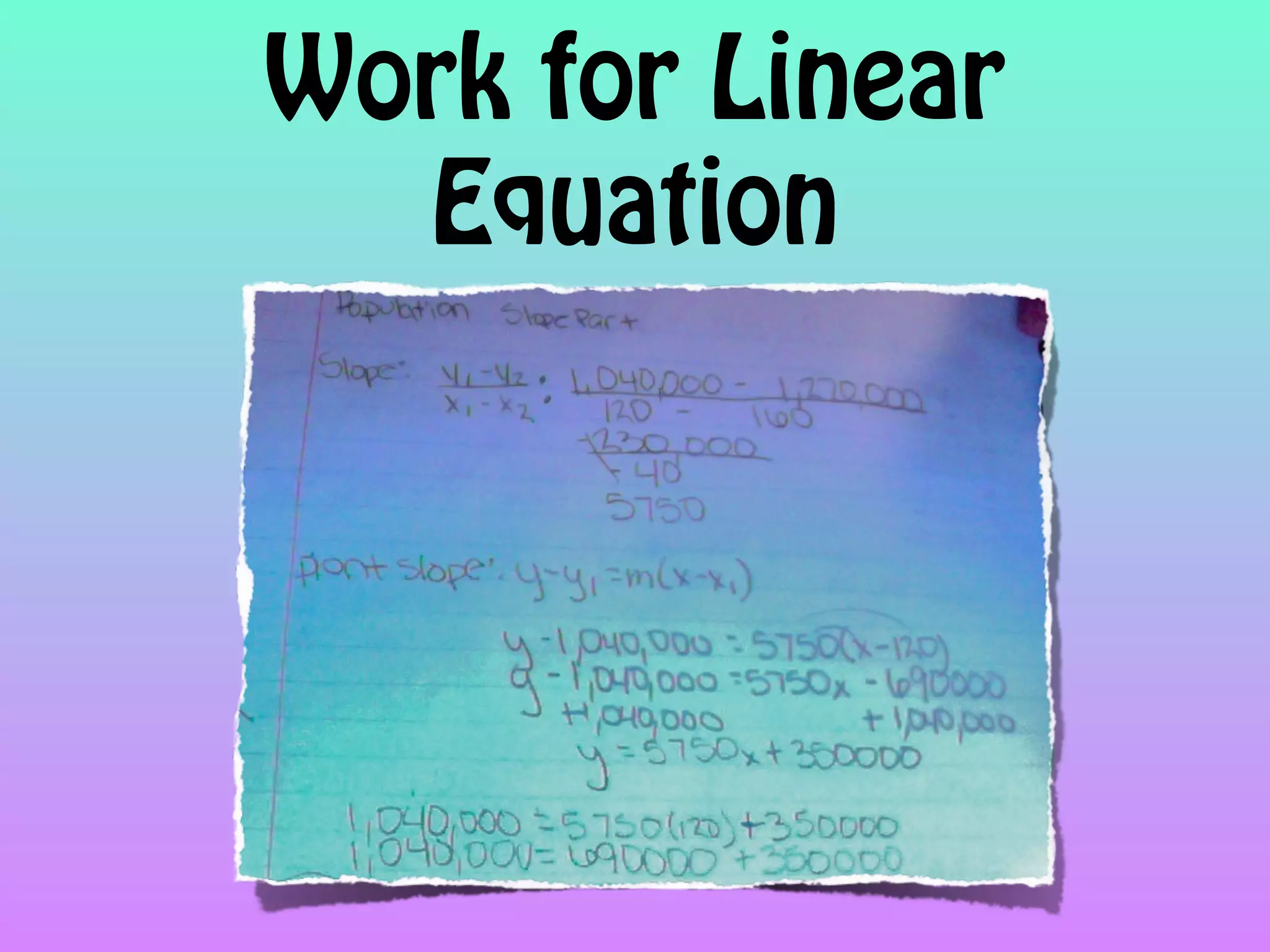 Population project | KEY
