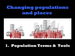 Changing populations
and places
1. Population Terms & Tools
 