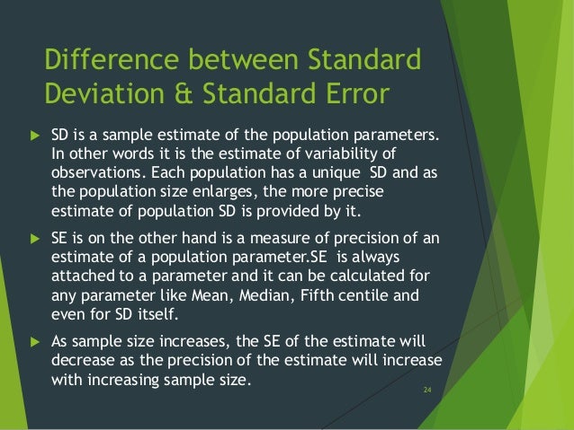 standard deviation in excel phstat2