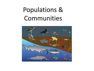 Populations &
Communities
 