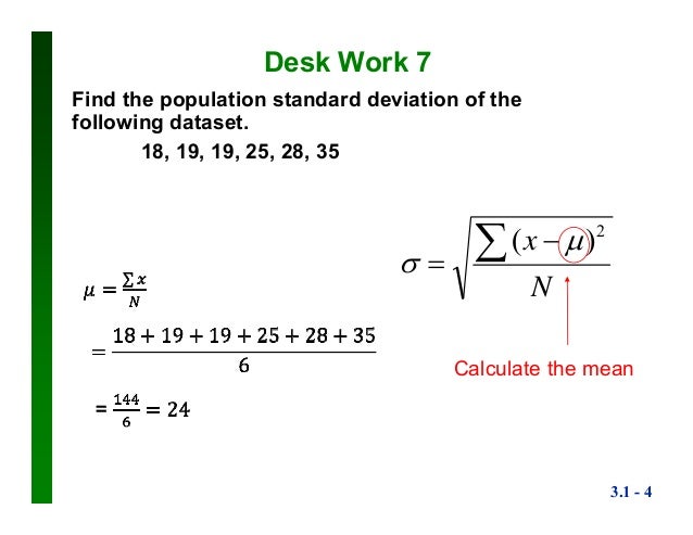Population standard deviation