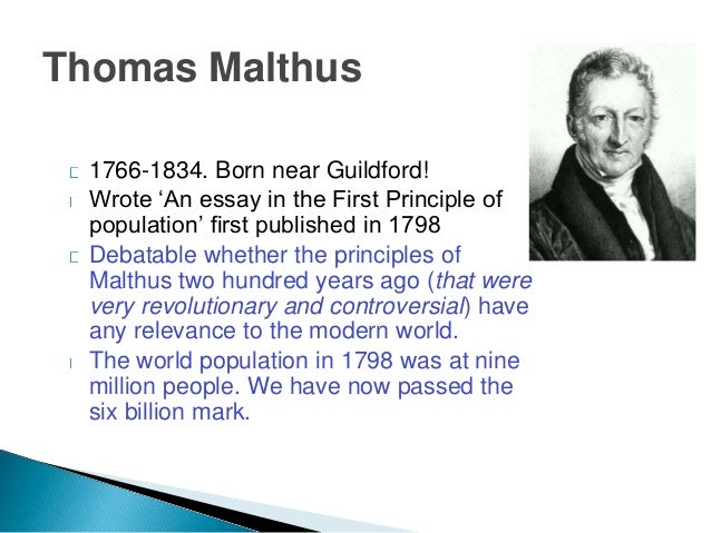 Malthus essay on principle