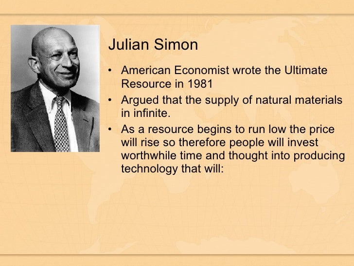 Image result for julian simon view on population