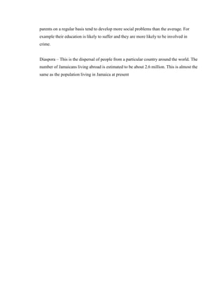 CSEC Human Geography- Population , Urbanization and Migration | PDF