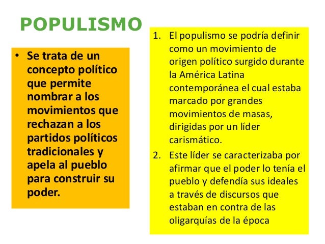 Populso Conceito De Populismo : populismo – KFRPCC