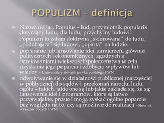 Popularis Populizm | PPTX