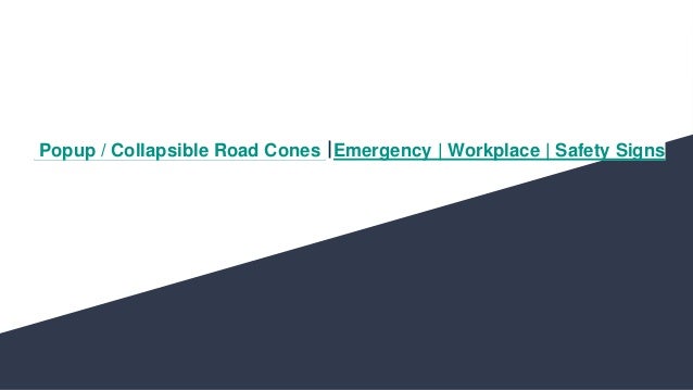 Popup / Collapsible Road Cones |Emergency | Workplace | Safety Signs
 