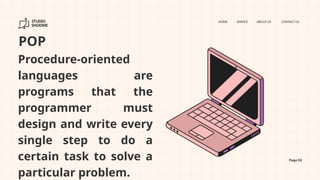 Procedural-Oriented Programming (POP) vs OOP | PPT