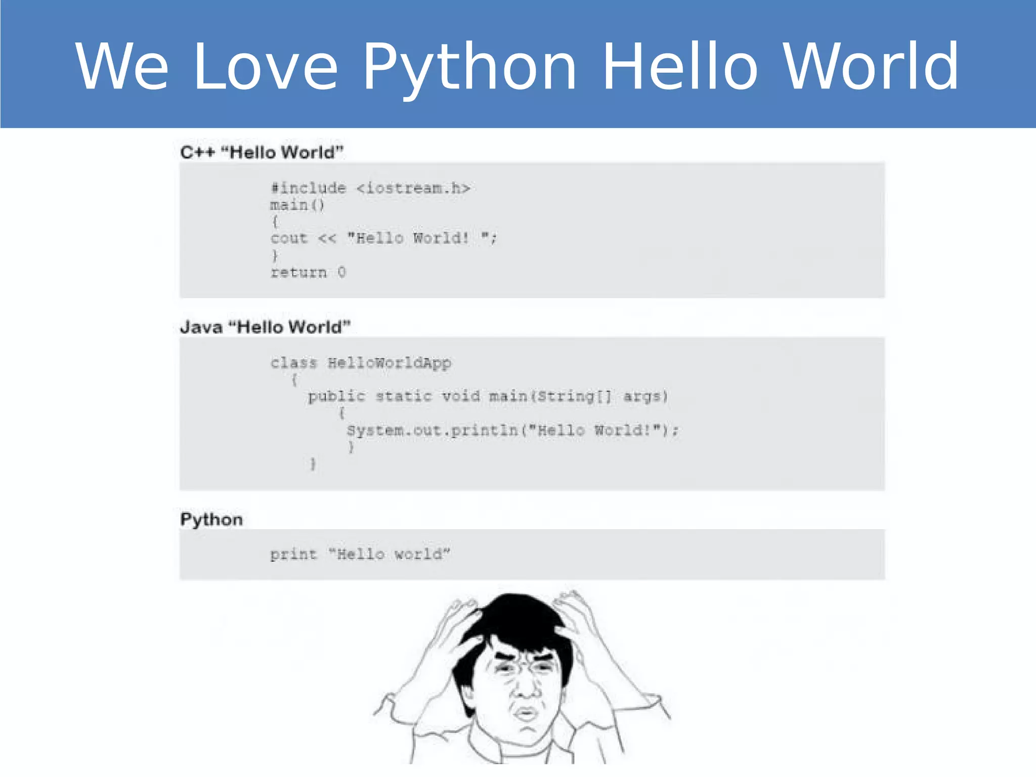 We Love Python Hello World
 