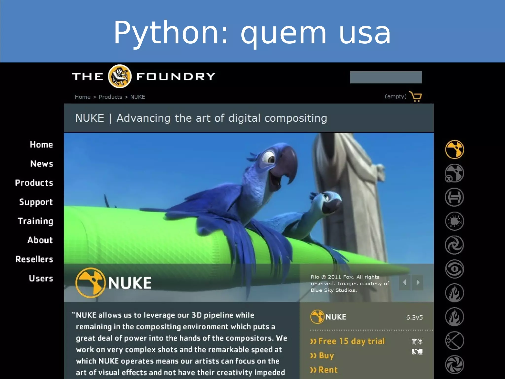Python: quem usa
 
