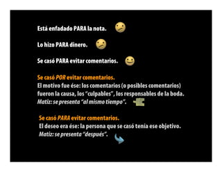 Está enfadado PARA la nota.

Lo hizo PARA dinero.

Se casó PARA evitar comentarios.

Se casó POR evitar comentarios.
El motivo fue ése: los comentarios (o posibles comentarios)
fueron la causa, los “culpables”, los responsables de la boda.
Matiz: se presenta “al mismo tiempo”.

Se casó PARA evitar comentarios.
El deseo era ése: la persona que se casó tenía ese objetivo.
Matiz: se presenta “después”.
 