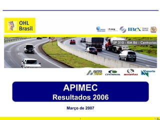 APIMEC
Resultados 2006
   Março de 2007

         1