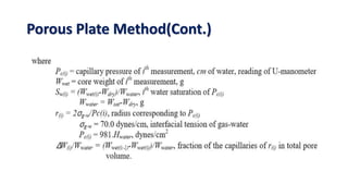 Porous Plate Method(Cont.)
 